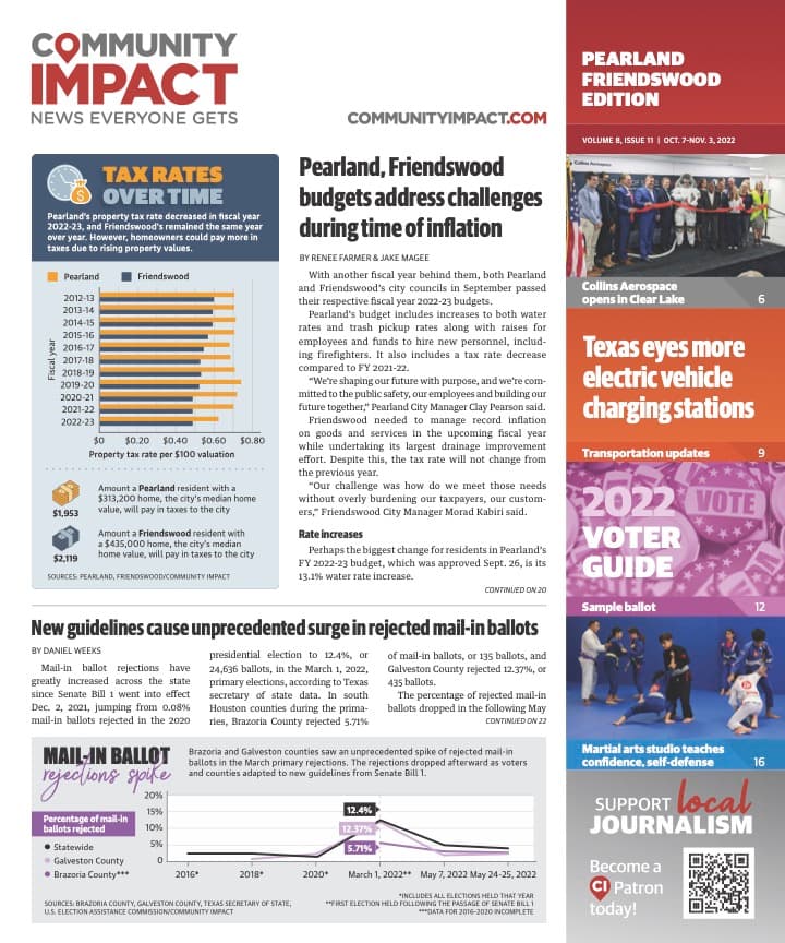 Pearland - Friendswood - Manvel cover — October 2022