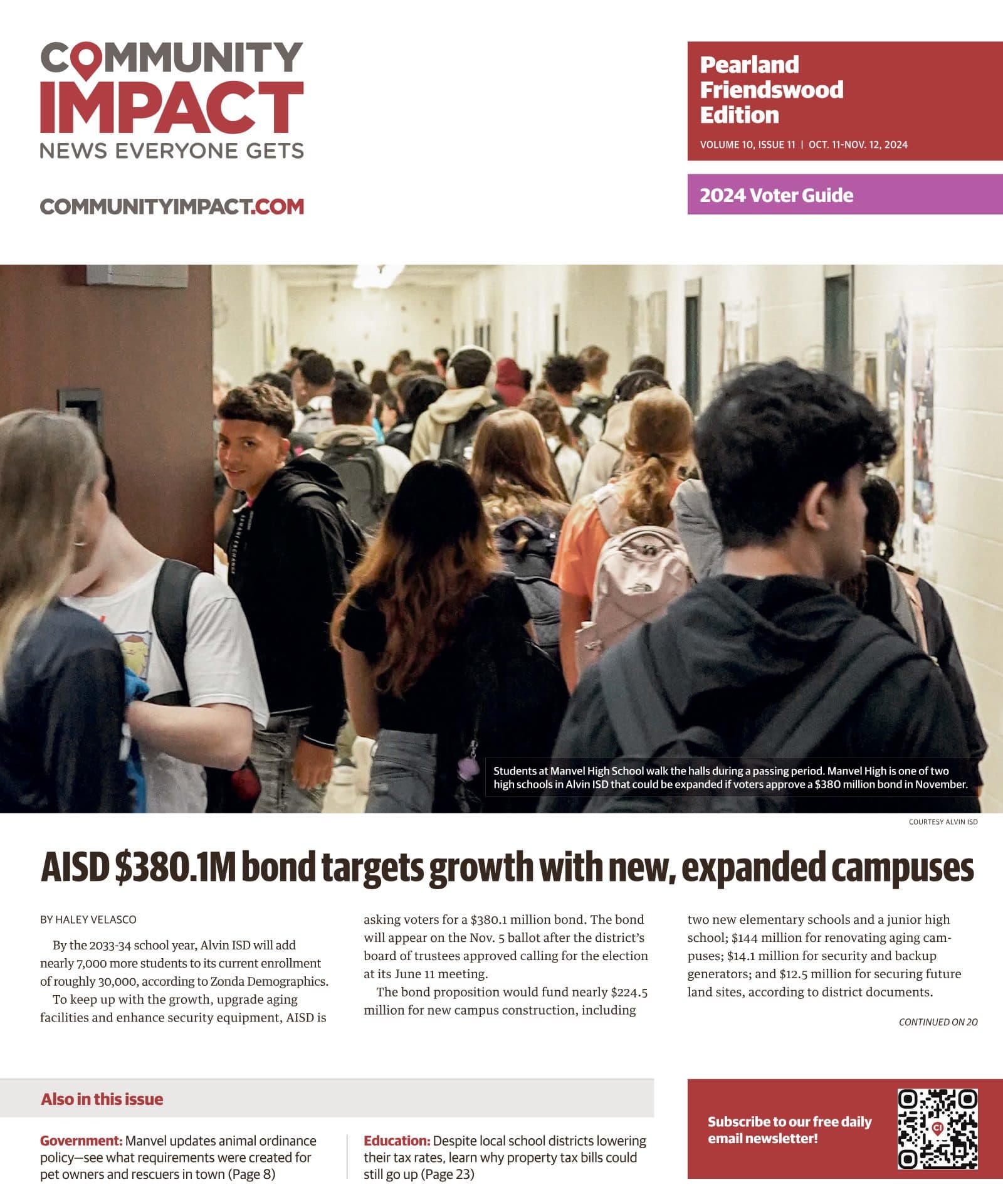 Pearland - Friendswood - Manvel cover — October 2024