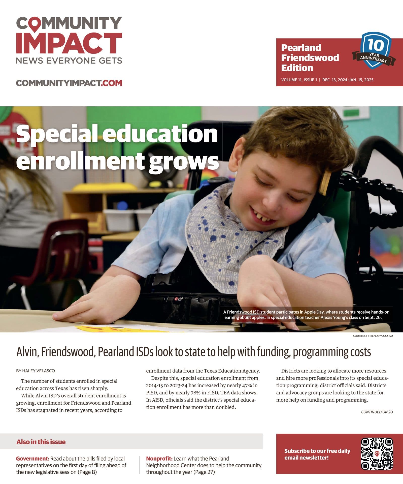 Pearland - Friendswood - Manvel cover — December 2024