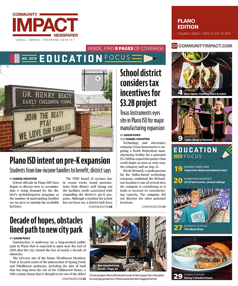 Plano cover — September 2018