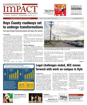 San Marcos - Buda - Kyle cover — March 2012