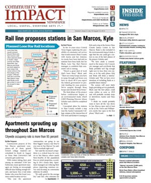 San Marcos - Buda - Kyle cover — July 2013
