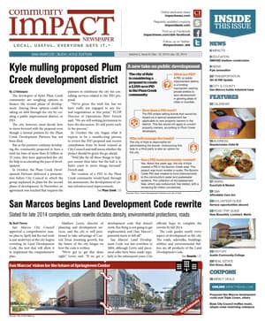 San Marcos - Buda - Kyle cover — December 2013