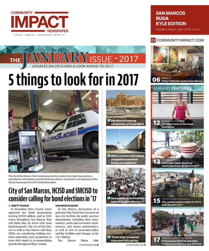 San Marcos - Buda - Kyle cover — January 2017