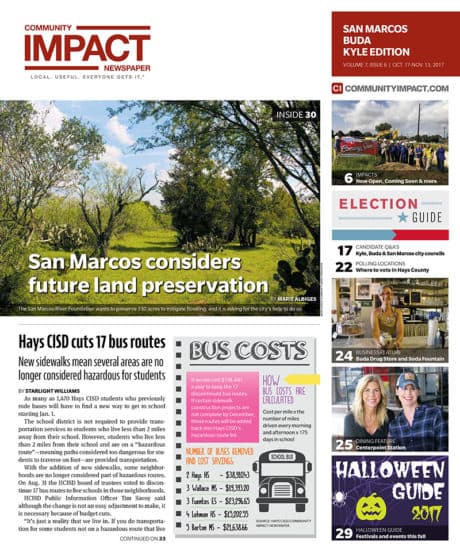 San Marcos - Buda - Kyle cover — October 2017
