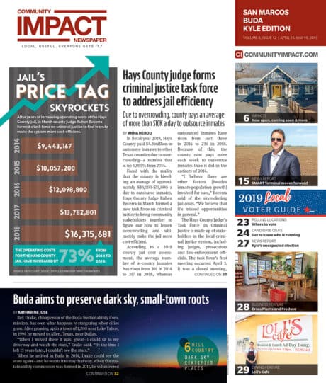 San Marcos - Buda - Kyle cover — April 2019