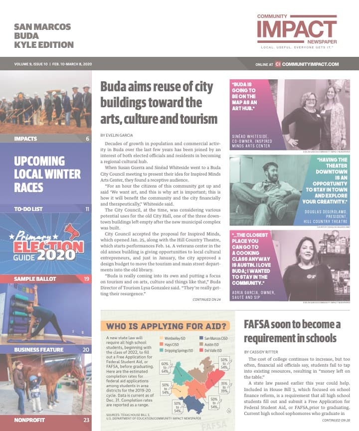 San Marcos - Buda - Kyle cover — February 2020