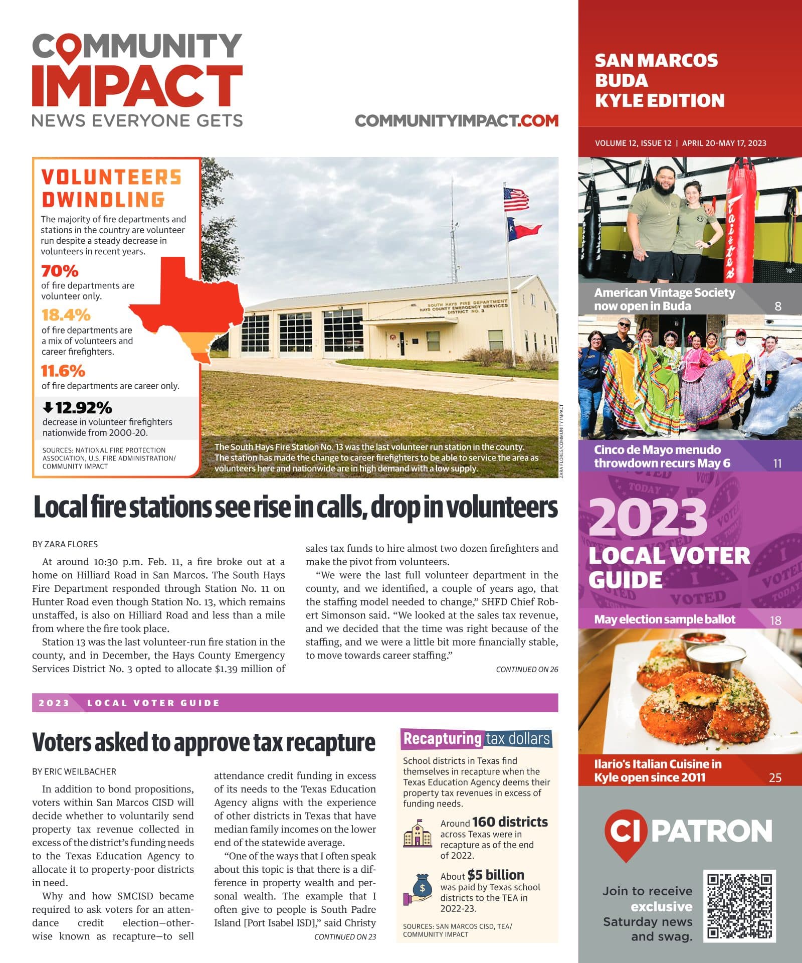 San Marcos - Buda - Kyle cover — April 2023