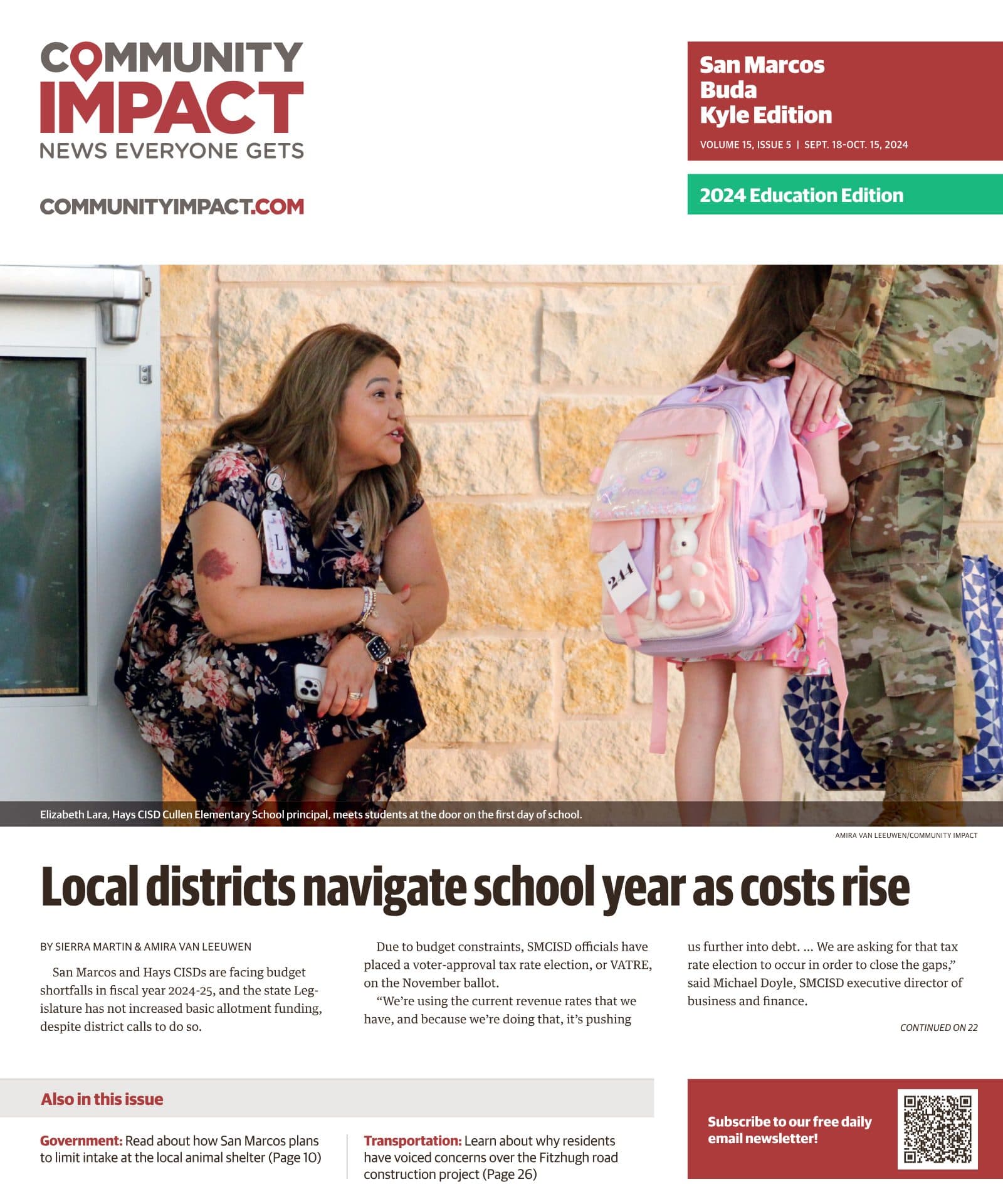 San Marcos - Buda - Kyle cover — September 2024
