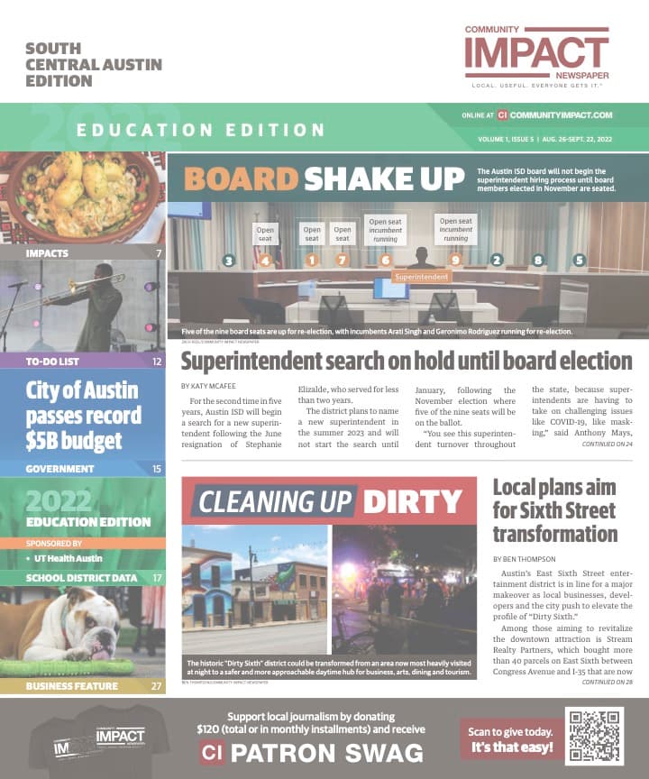 Central Austin cover — August 2022
