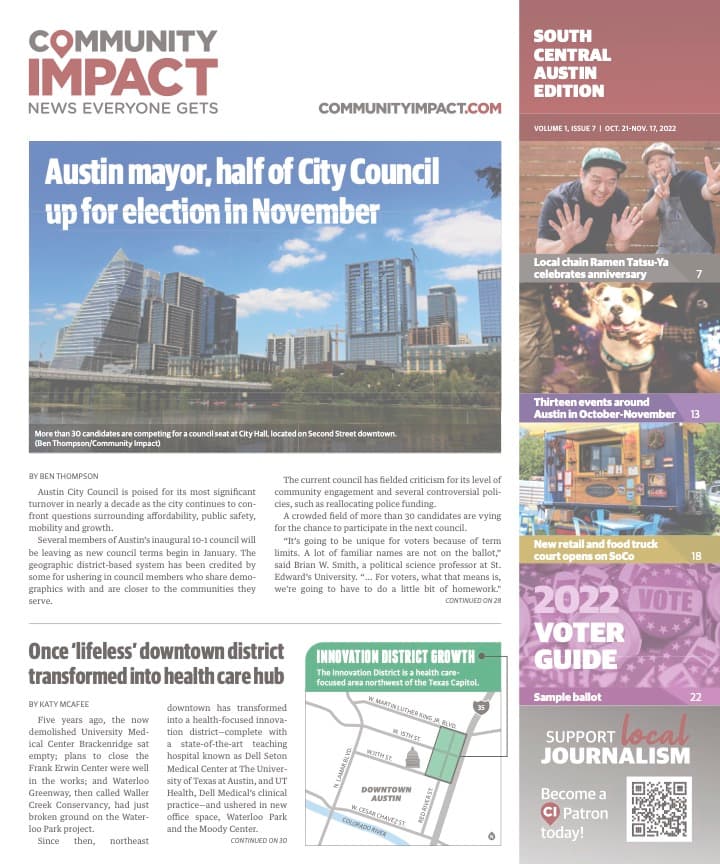 Central Austin cover — October 2022