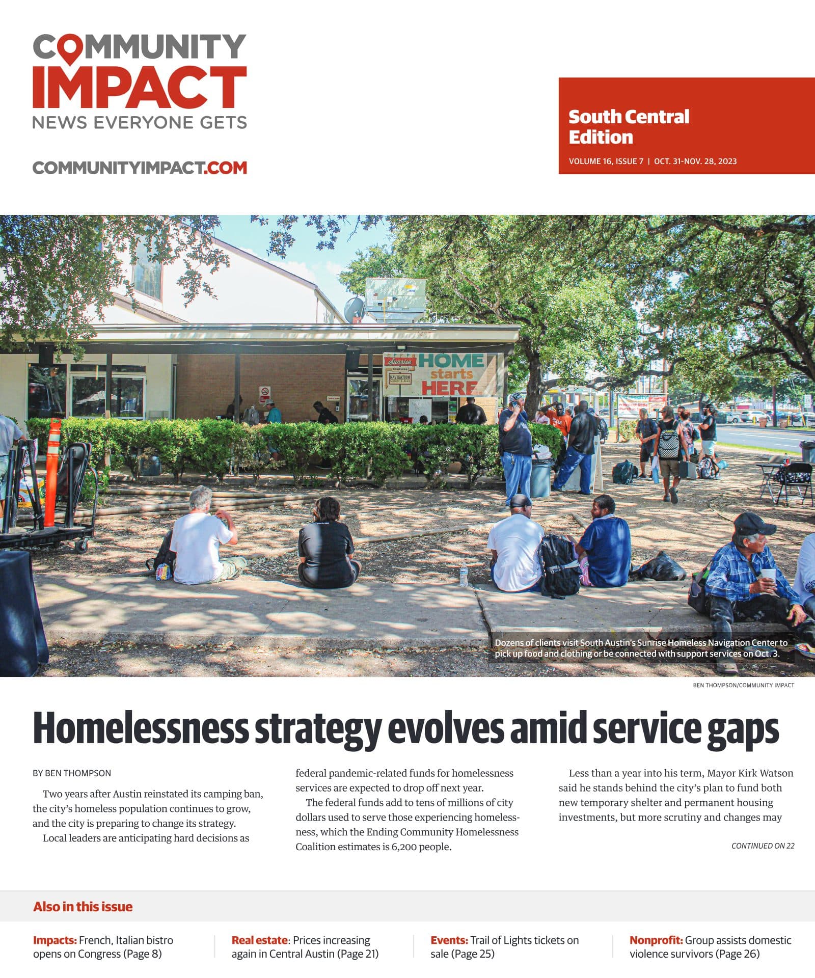 Central Austin cover — October 2023
