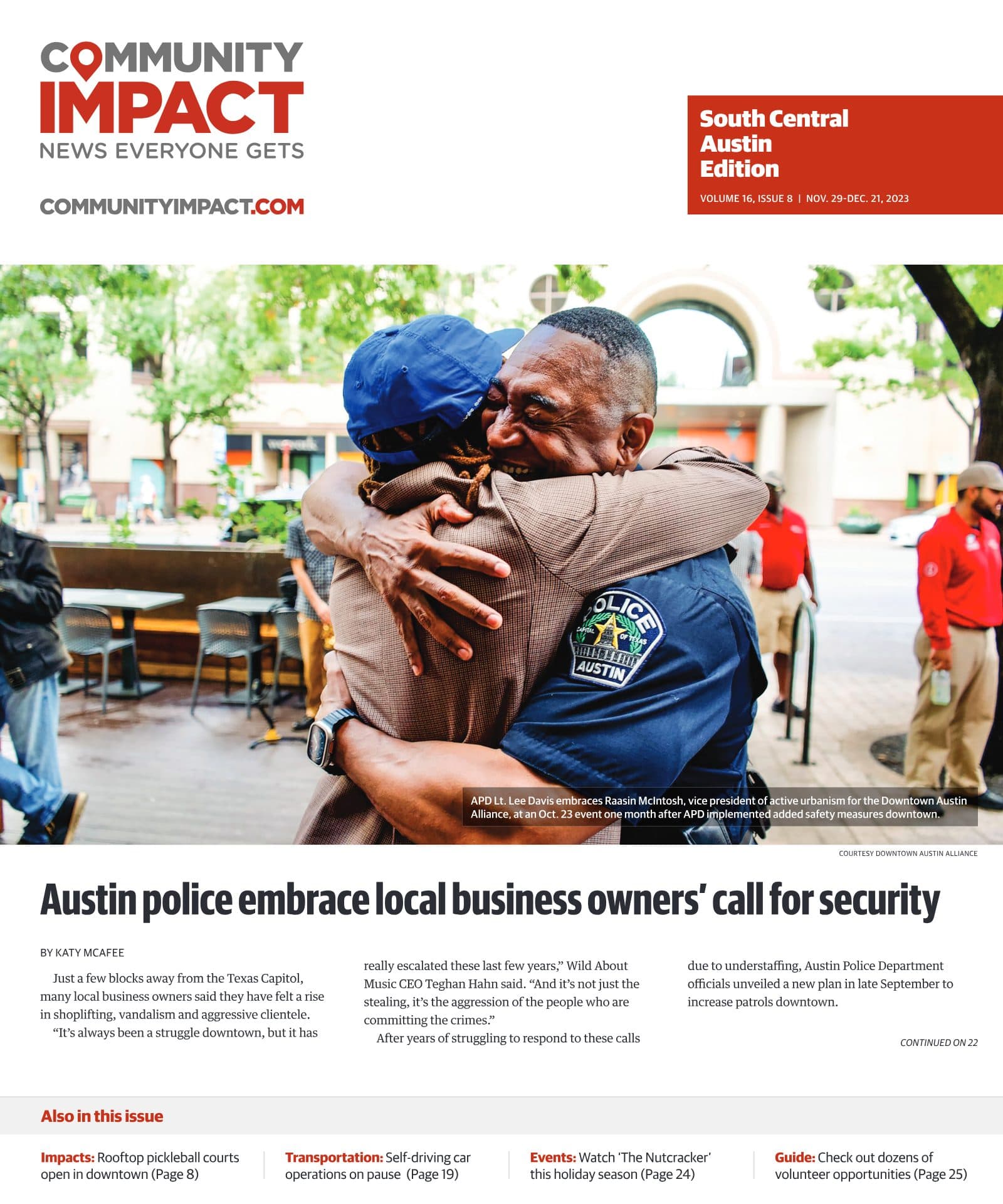 Central Austin cover — November 2023