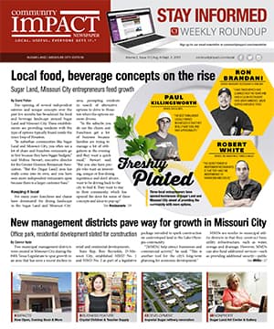 Sugar Land - Missouri City cover — August 2015