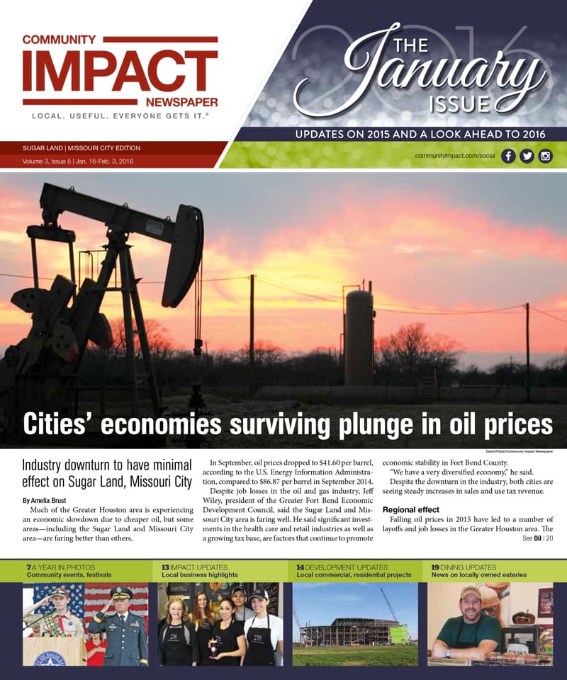 Sugar Land - Missouri City cover — January 2016
