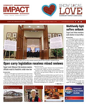 Sugar Land - Missouri City cover — February 2016