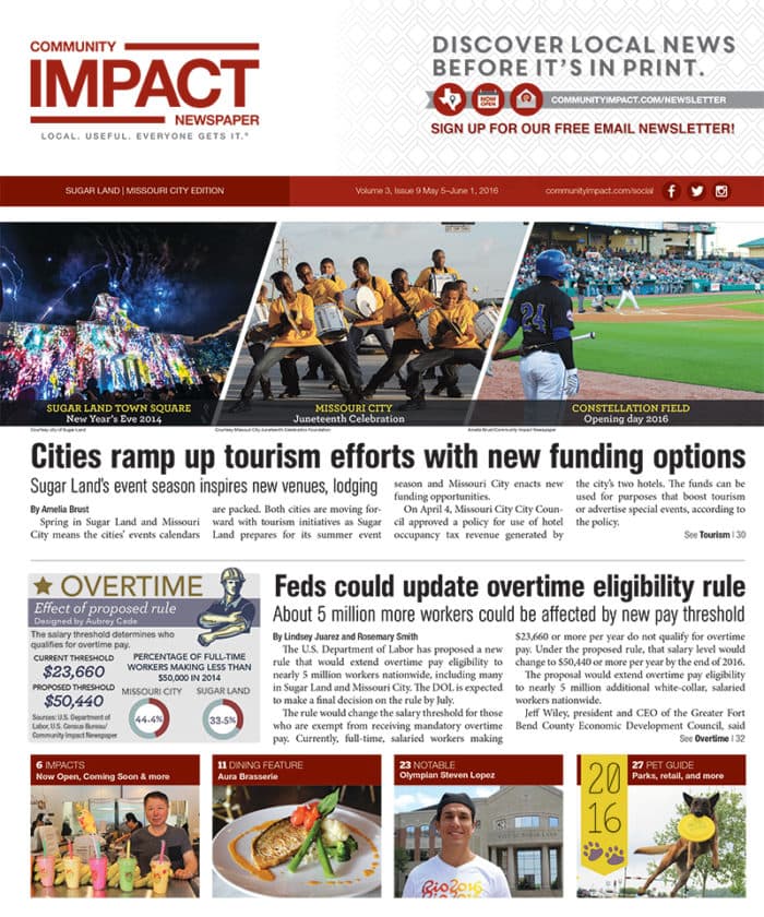 Sugar Land - Missouri City cover — May 2016