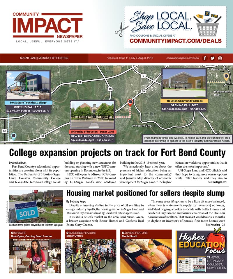 Sugar Land - Missouri City cover — July 2016