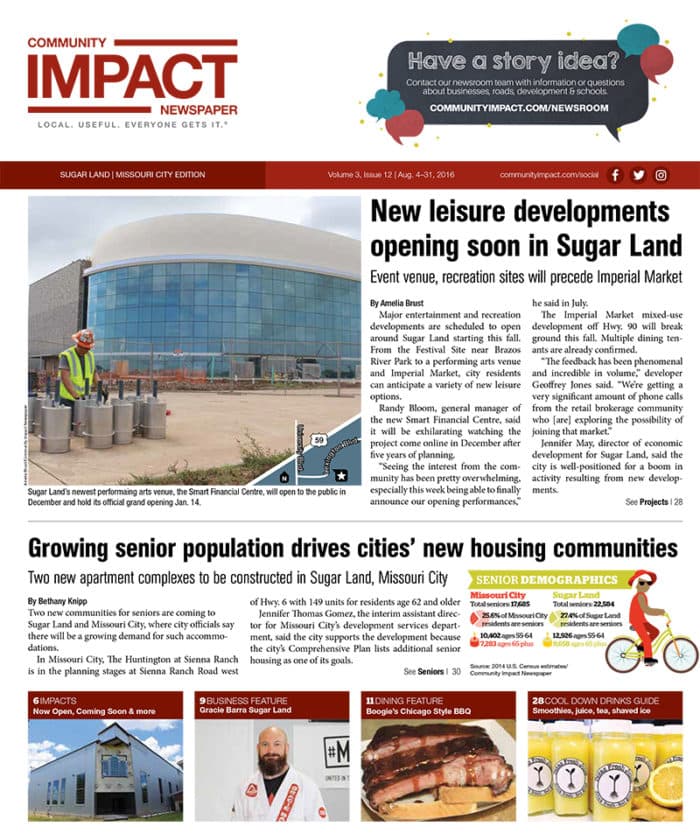 Sugar Land - Missouri City cover — August 2016