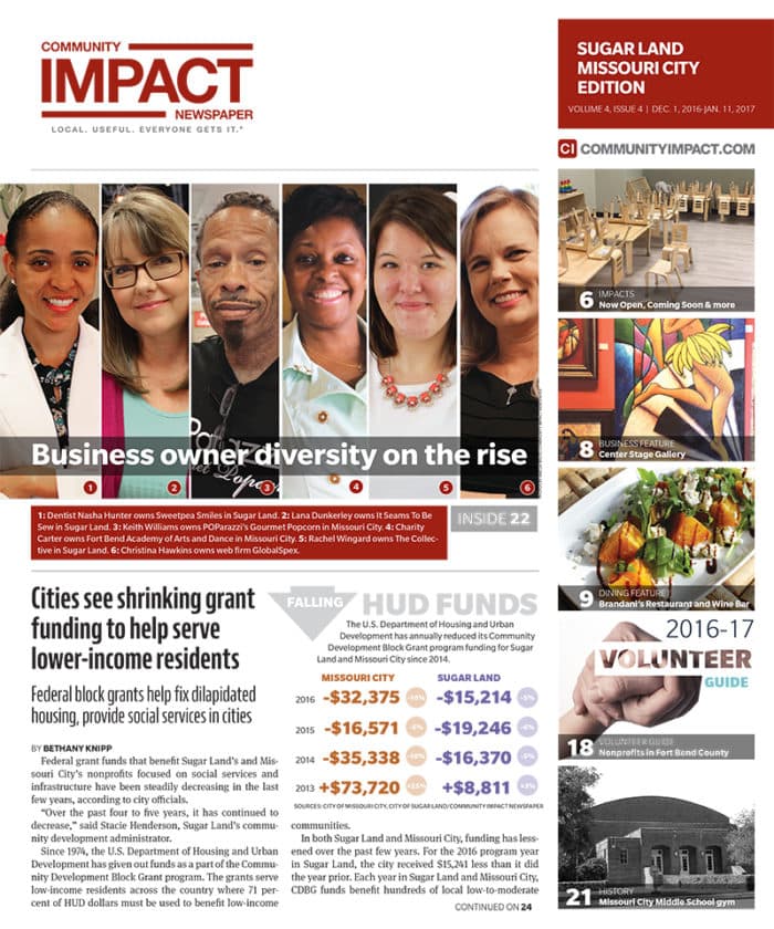 Sugar Land - Missouri City cover — November 2016