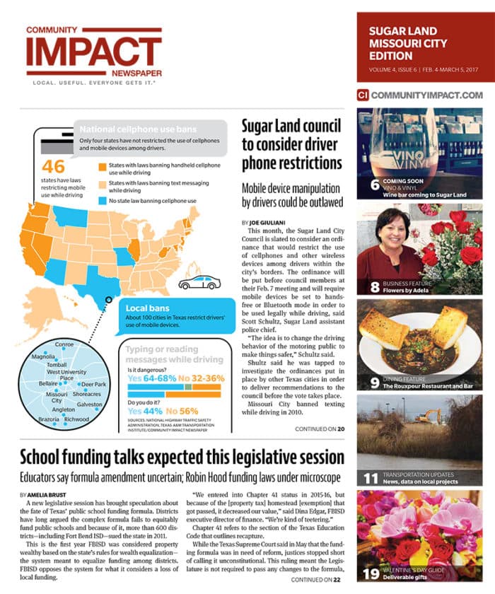 Sugar Land - Missouri City cover — February 2017