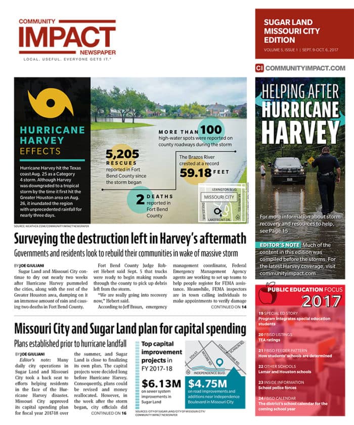 Sugar Land - Missouri City cover — September 2017