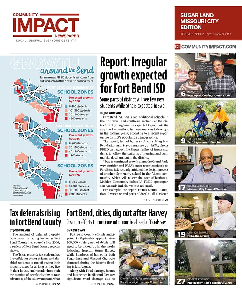 Sugar Land - Missouri City cover — October 2017