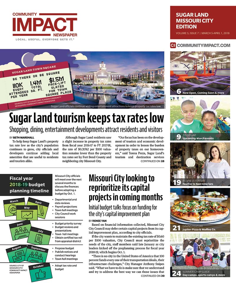 Sugar Land - Missouri City cover — March 2018