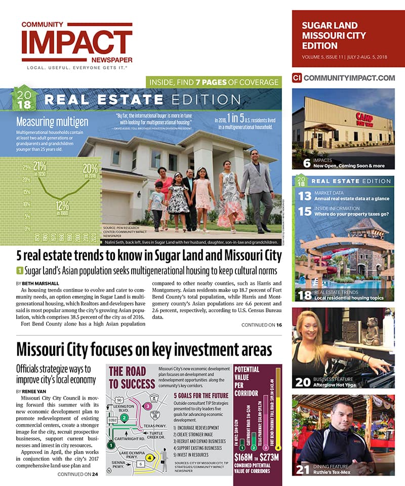 Sugar Land - Missouri City cover — July 2018