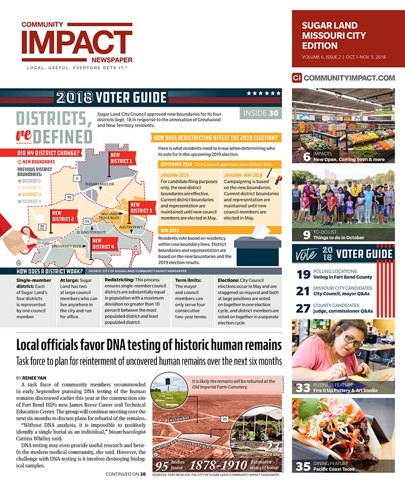 Sugar Land - Missouri City cover — October 2018