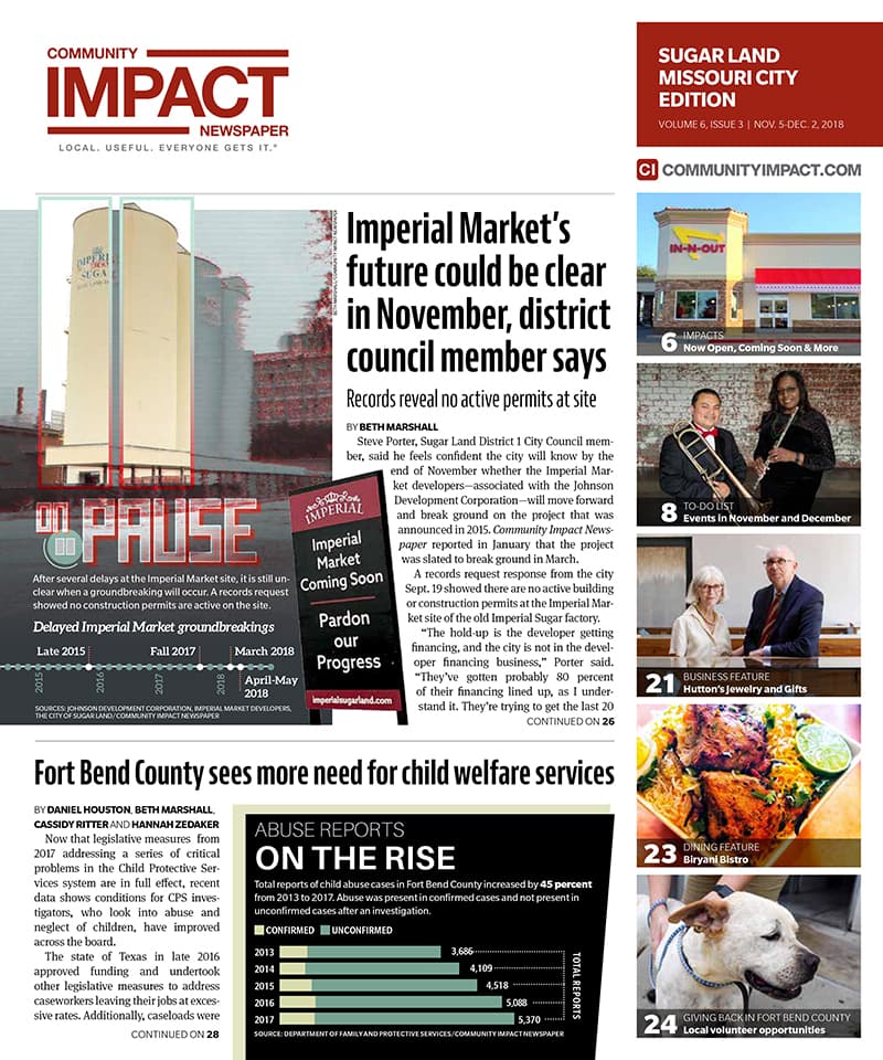 Sugar Land - Missouri City cover — November 2018