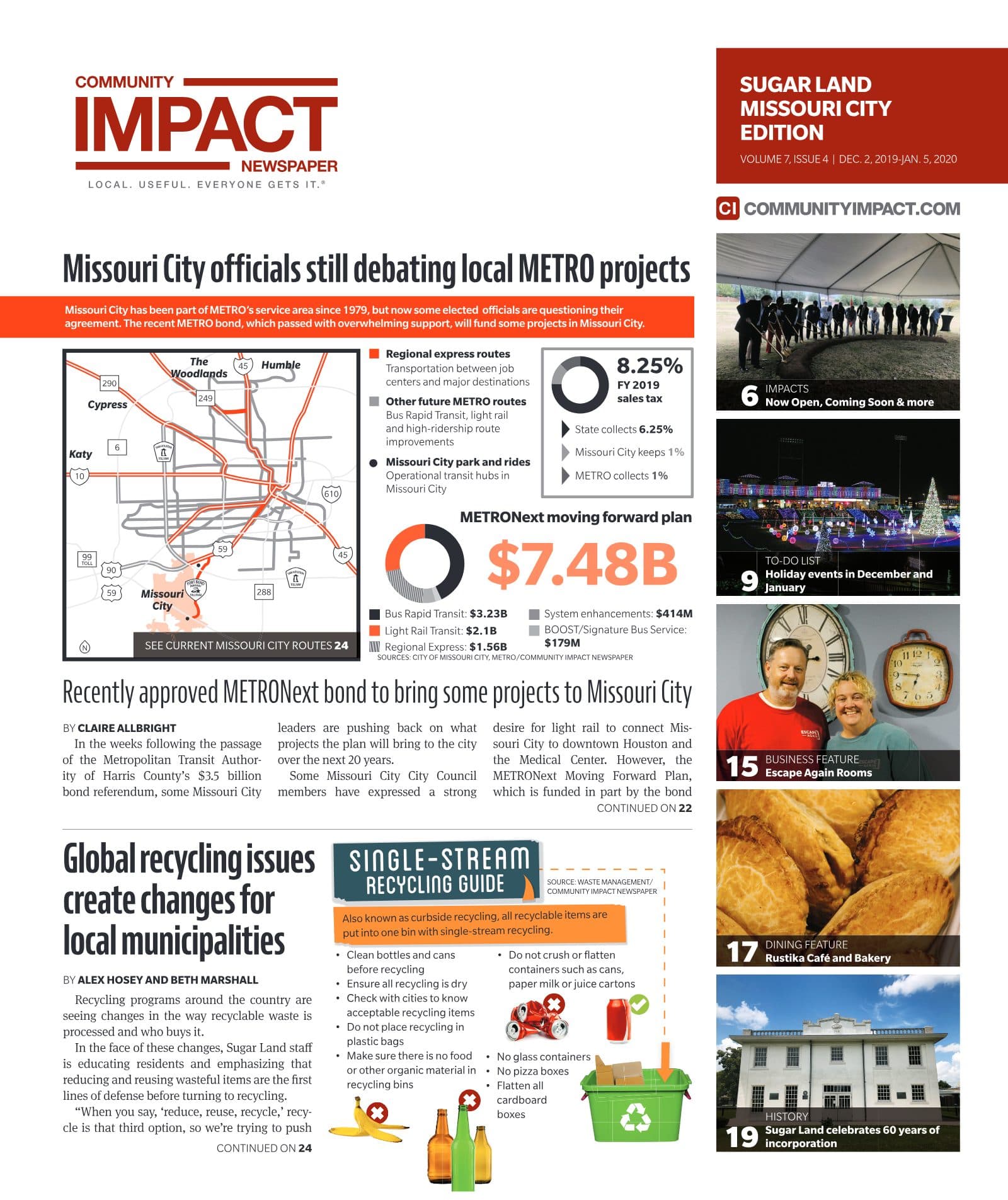 Sugar Land - Missouri City cover — December 2019