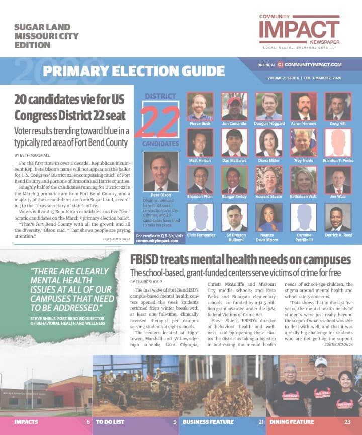 Sugar Land - Missouri City cover — February 2020