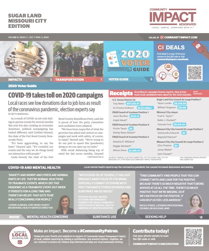 Sugar Land - Missouri City cover — October 2020