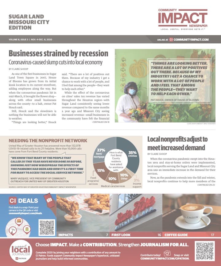 Sugar Land - Missouri City cover — November 2020
