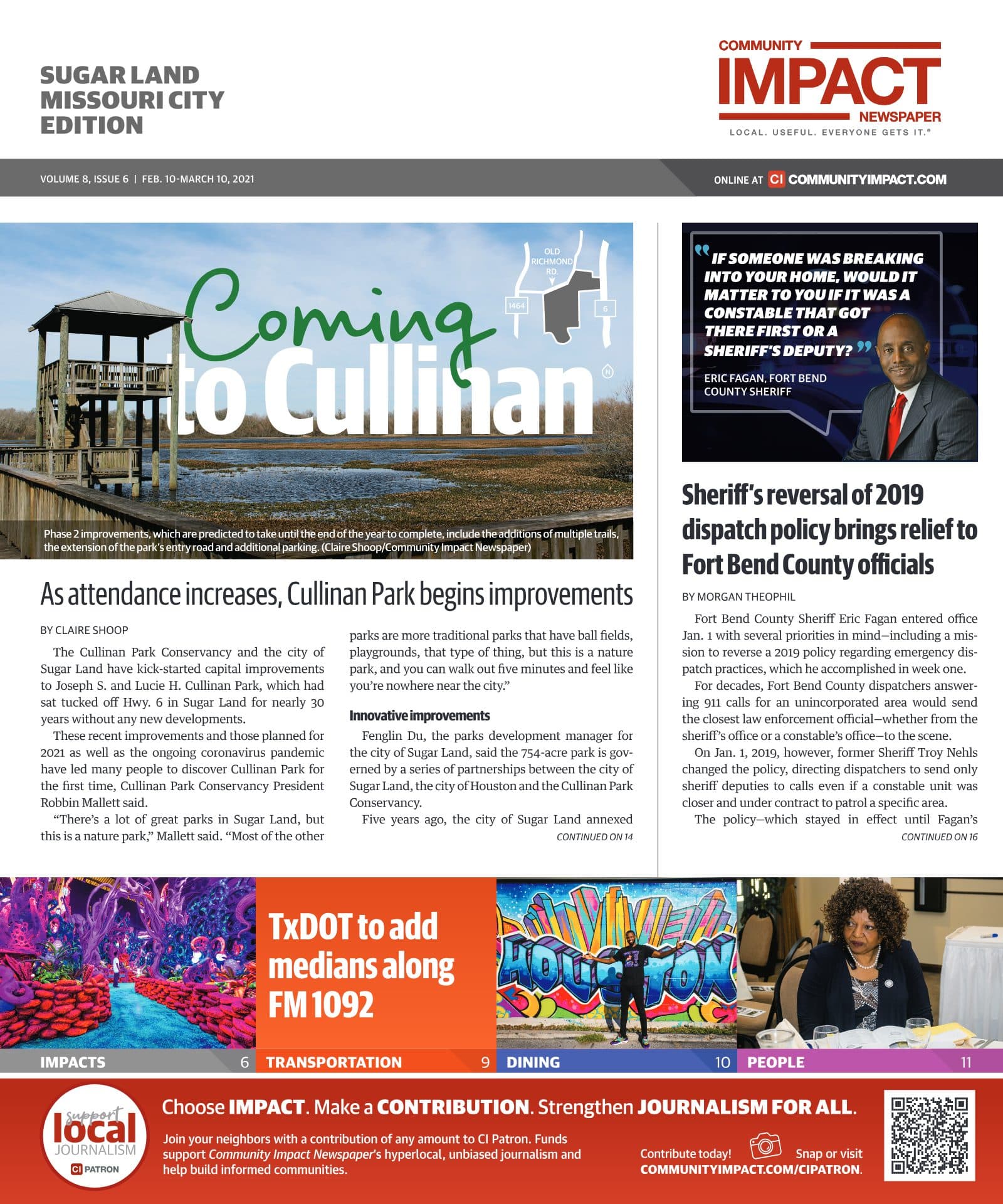 Sugar Land - Missouri City cover — February 2021