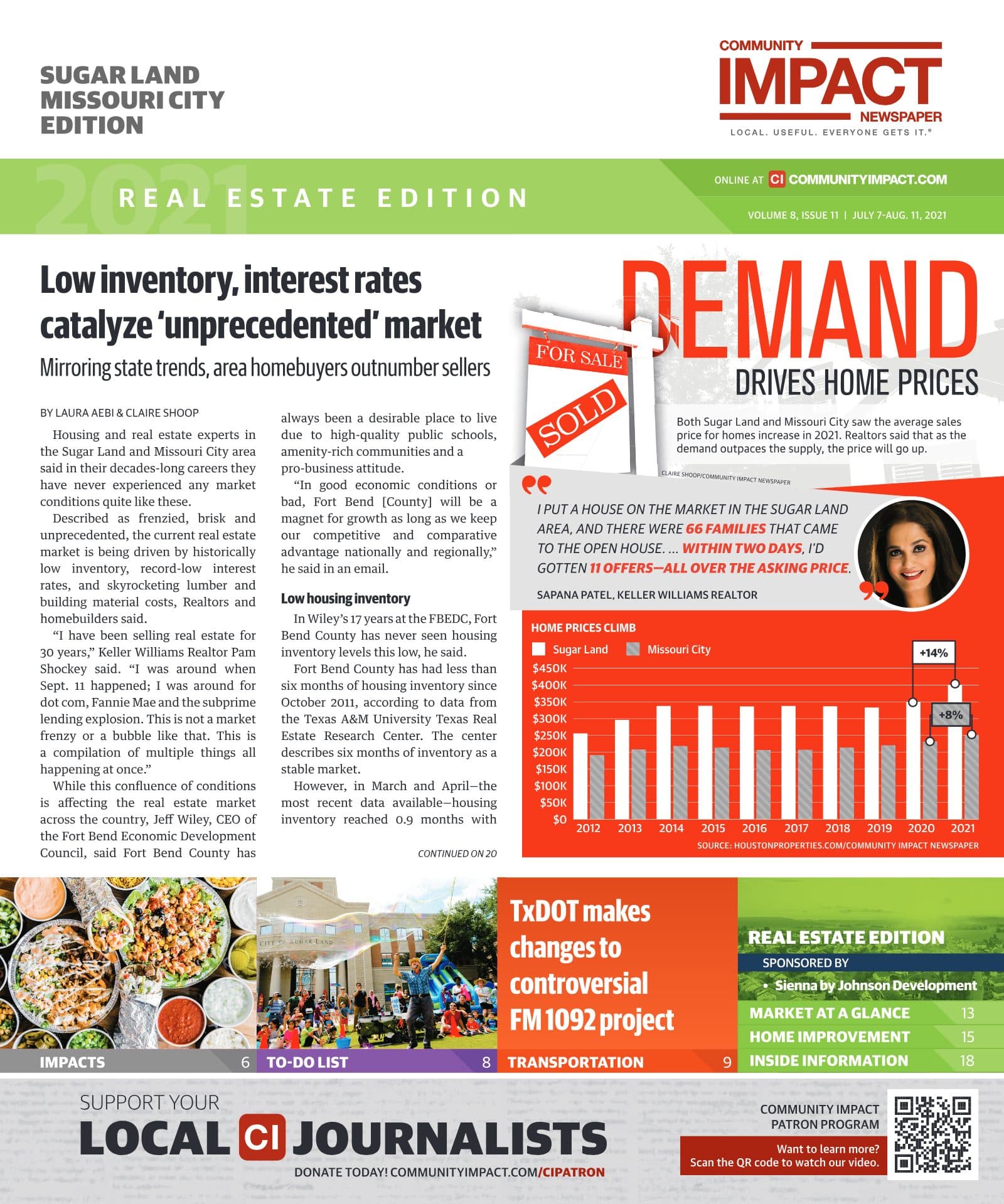 Sugar Land - Missouri City cover — July 2021