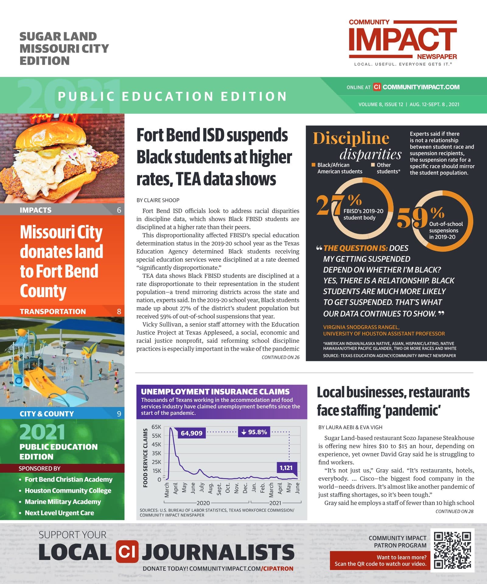 Sugar Land - Missouri City cover — August 2021