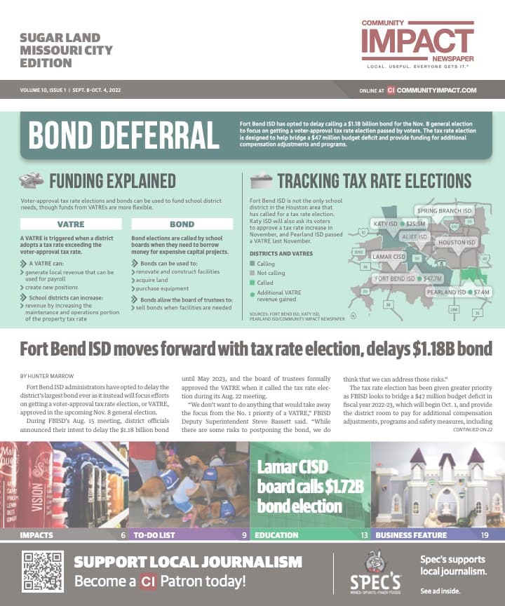 Sugar Land - Missouri City cover — September 2022