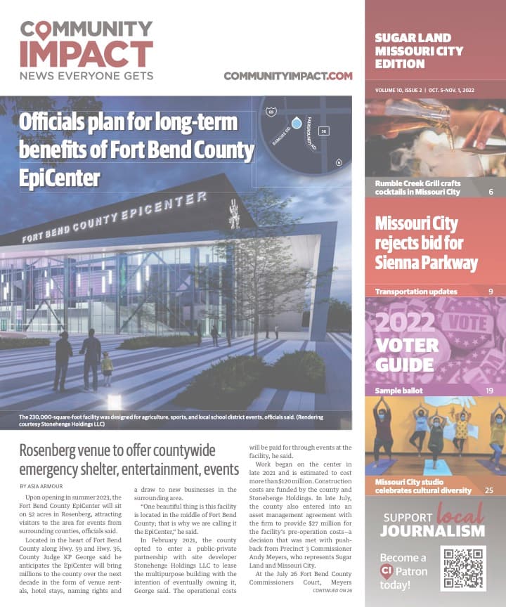 Sugar Land - Missouri City cover — October 2022