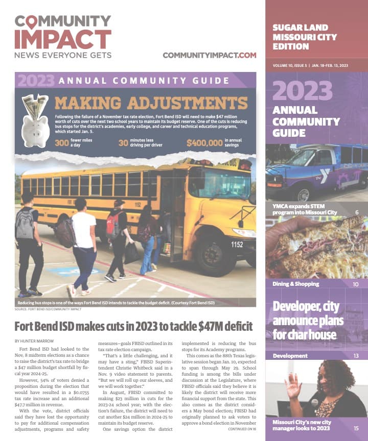 Sugar Land - Missouri City cover — January 2023