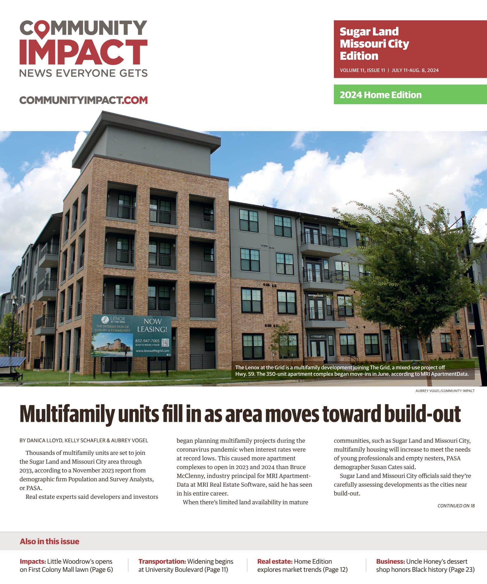 Sugar Land - Missouri City cover — July 2024