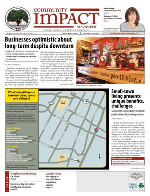 Southwest Austin - Dripping Springs cover — November 2008
