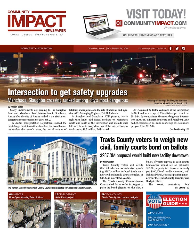 Southwest Austin - Dripping Springs cover — October 2015