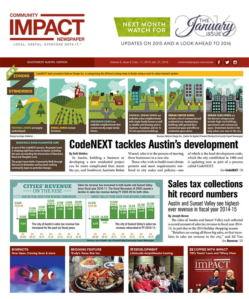 Southwest Austin - Dripping Springs cover — December 2015
