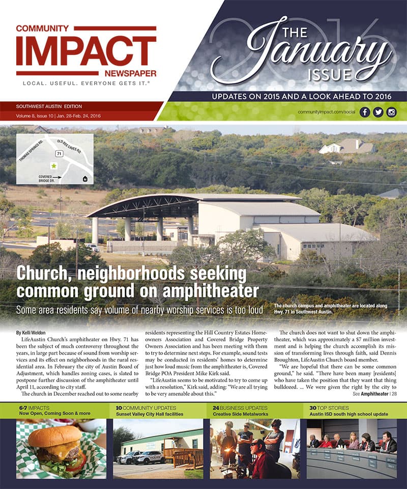 Southwest Austin - Dripping Springs cover — January 2016