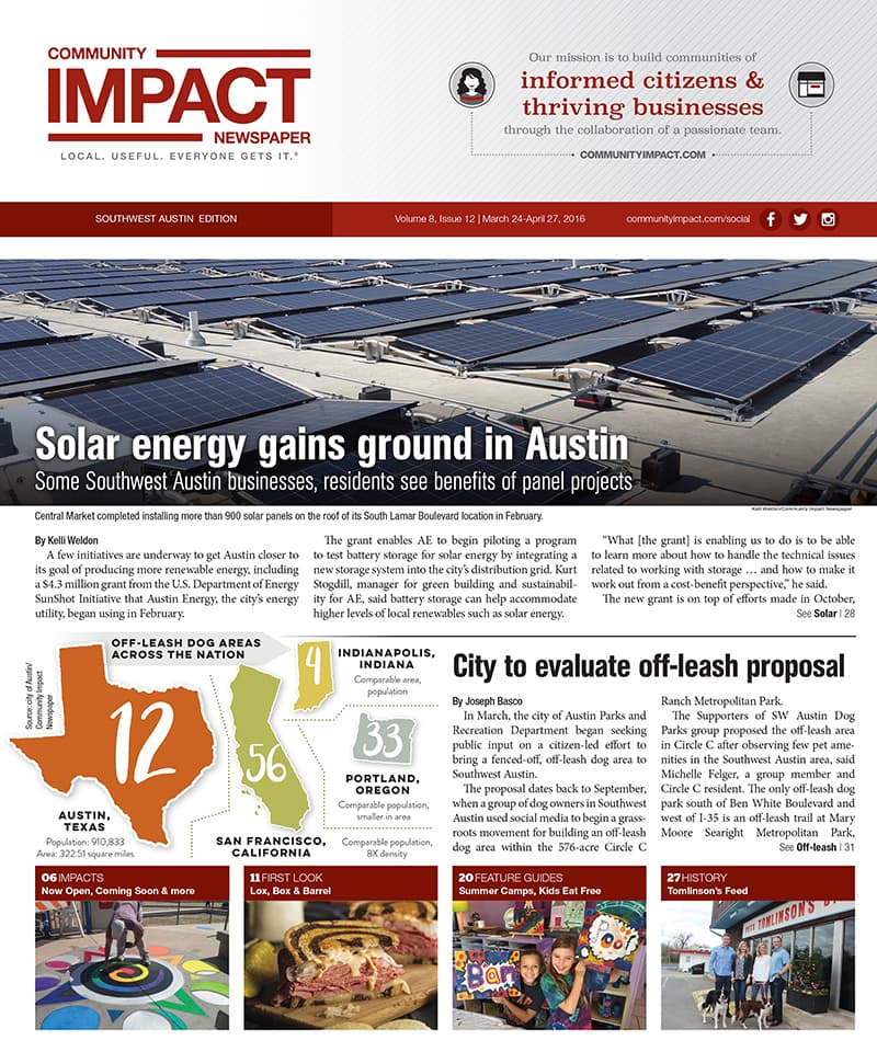 Southwest Austin - Dripping Springs cover — March 2016