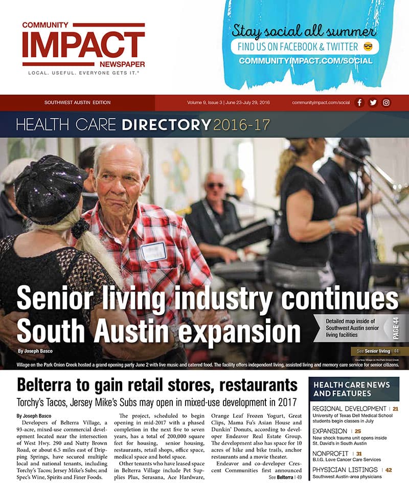 Southwest Austin - Dripping Springs cover — June 2016