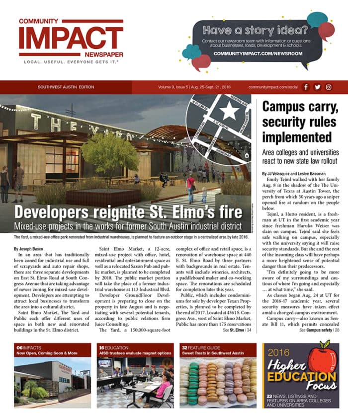Southwest Austin - Dripping Springs cover — August 2016