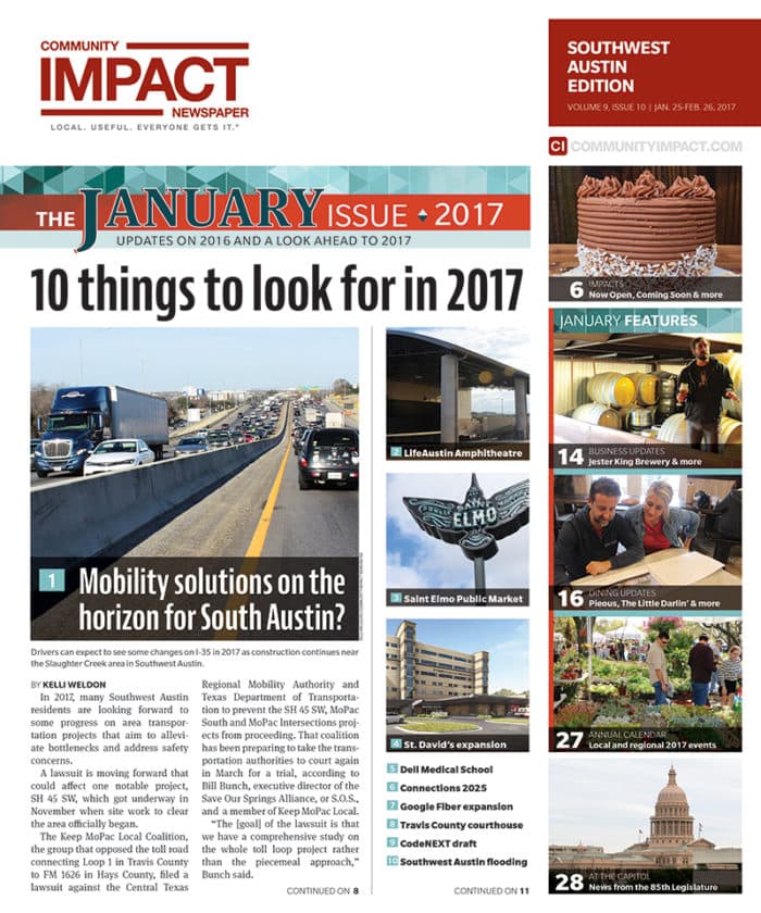 Southwest Austin - Dripping Springs cover — January 2017